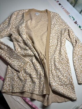 J. Crew Leopard Print Open Cardigan